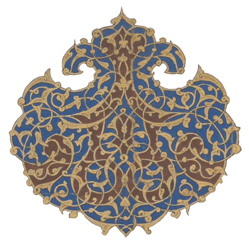 Rosette from the opening of a Quran, Chester Beatty Library, Is. 1614.2
